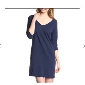 Lilly Pulitzer Eliza 3/4 Sleeve T-Shirt Dress (Navy)